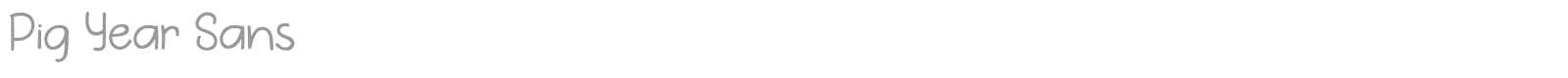 Pig Year Sans font preview